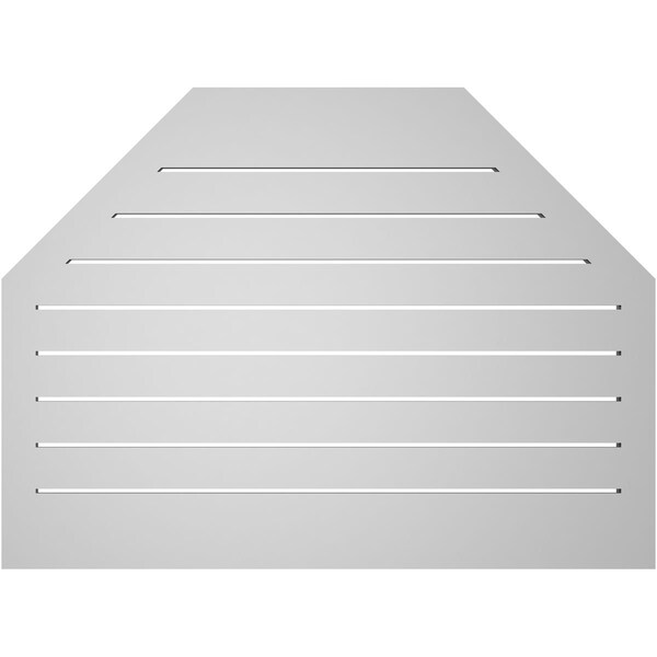 Ekena Millwork Octagonal Top Surface Mount PVC Gable Vent w/ 2"W x 2"P Brickmould Sill Frame, 38"W x 28"H - GVPOT38X2803SF