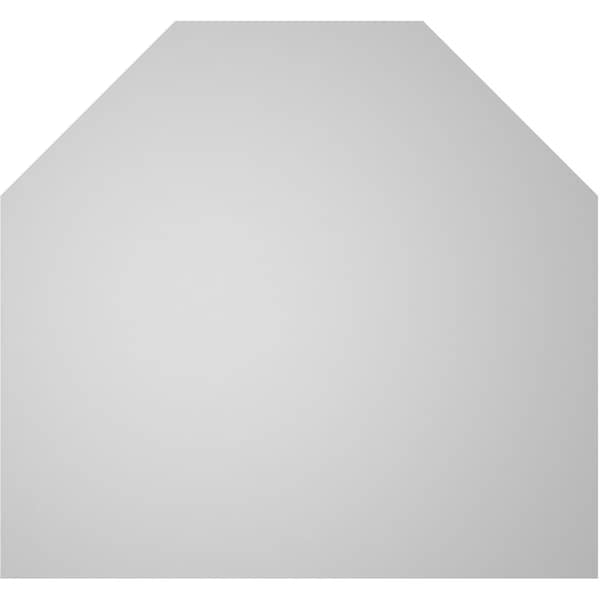 Ekena Millwork Octagonal Top Surface Mount PVC Gable Vent w/ 3-1/2"W x 1"P Standard Frame, 30"W x 28"H - GVPOT30X2801SN