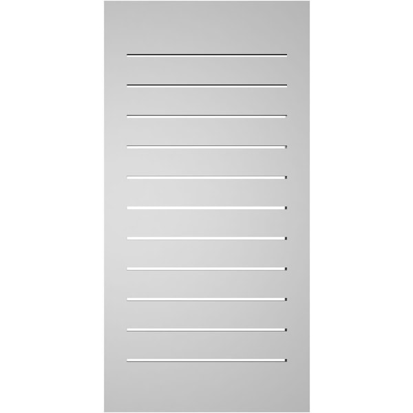 Ekena Millwork Vertical Surface Mount PVC Gable Vent: Functional, w/ 2"W x 2"P Brickmould Sill Frame, 18"W x 36"H - GVPVE18X3603SF