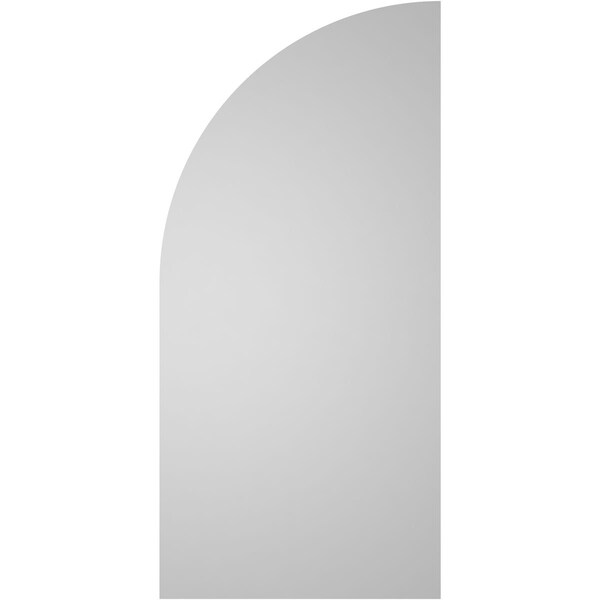 Ekena Millwork Quarter Round Top Right Surface Mount PVC Gable Vent w/ 3-1/2"W x 1"P Standard Frame, 16"W x 34"H - GVPQR16X3401SN