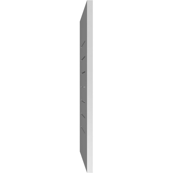 Ekena Millwork Vertical Surface Mount PVC Gable Vent: Functional, w/ 3-1/2"W x 1"P Standard Frame, 16"W x 30"H - GVPVE16X3001SF
