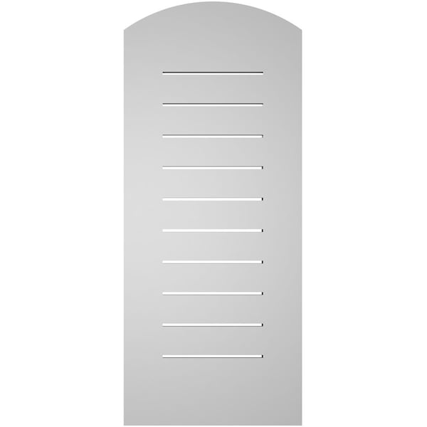 Ekena Millwork Arch Top Surface Mount PVC Gable Vent: Non-Functional, w/ 3-1/2"W x 1"P Standard Frame, 16"W x 36"H - GVPAR16X3601SN