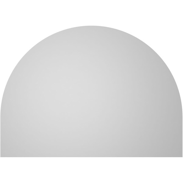 Ekena Millwork Round Top Surface Mount PVC Gable Vent w/ 2"W x 1-1/2"P Brickmould Frame, 36"W x 26"H - GVPRT36X2602SN