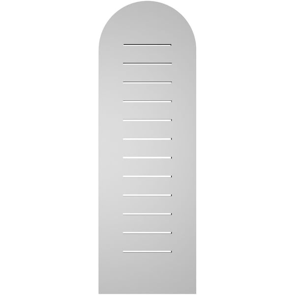 Ekena Millwork Round Top Surface Mount PVC Gable Vent: Functional, w/ 3-1/2"W x 1"P Standard Frame, 14"W x 42"H - GVPRT14X4201SF