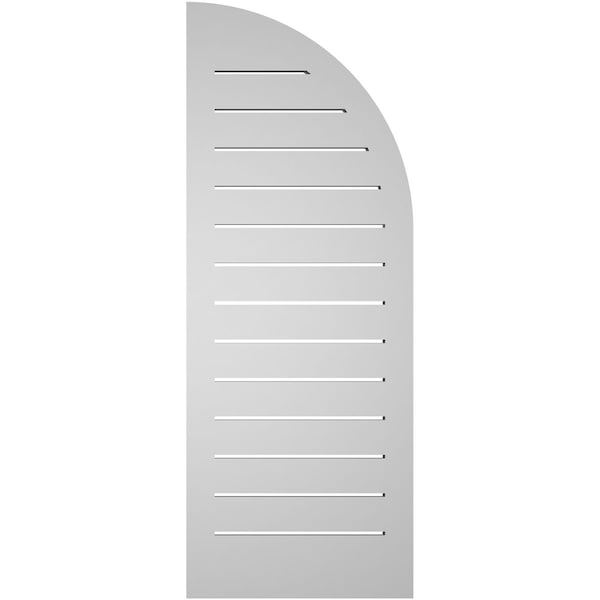 Ekena Millwork Quarter Round Top Left Surface Mount PVC Gable Vent w/ 2"W x 1-1/2"P Brickmould Frame, 16"W x 42"H - GVPQL16X4202SF