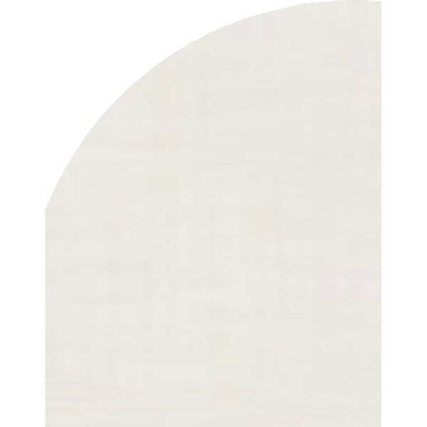 Ekena Millwork Quarter Round Top Right Non-Functional, PVC Gable Vent w/ 1" x 4" Flat Trim Frame, 10"W x 18"H - GVPQR10X1801DUN