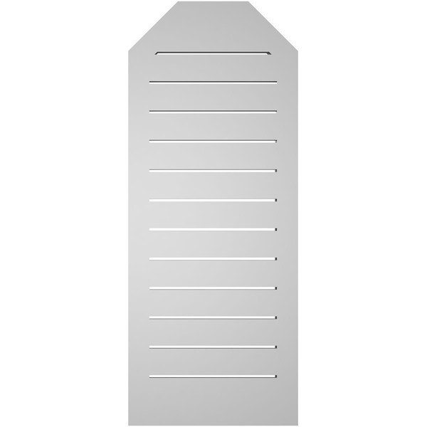 Ekena Millwork Octagonal Top Surface Mount PVC Gable Vent w/ 2"W x 2"P Brickmould Sill Frame, 16"W x 40"H - GVPOT16X4003SF