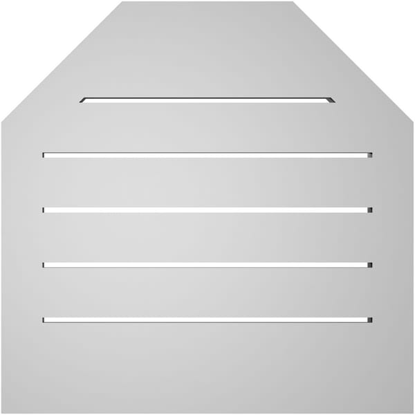 Ekena Millwork Octagonal Top Surface Mount PVC Gable Vent w/ 2"W x 2"P Brickmould Sill Frame, 20"W x 20"H - GVPOT20X2003SF