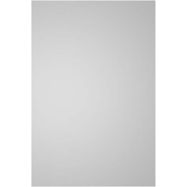 Ekena Millwork Vertical Surface Mount PVC Gable Vnt: Non-Functional, w/2"W x 1-1/2"H, Brickmould Frame, 24"W x 36"H - GVPVE24X3602SN