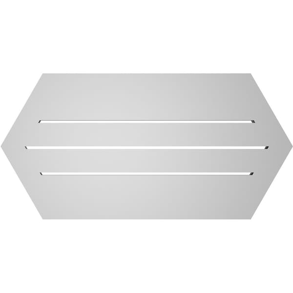 Ekena Millwork Half Round Surface Mount PVC Gable Vent: Functional, w/ 2"W x 2"P Brickmould Sill Frame, 28"W x 14"H - GVPHR28X1403SF