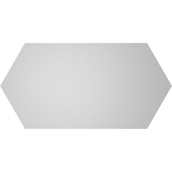 Ekena Millwork Half Round Surface Mount PVC Gable Vent w/ 3-1/2"W x 1"P Standard Frame, 24"W x 12"H - GVPHR24X1201SN