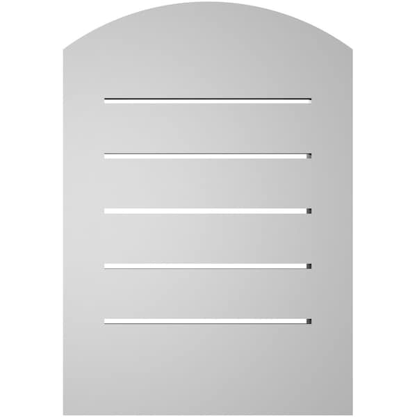 Ekena Millwork Arch Top Surface Mount PVC Gable Vent: Non-Functional, w/2"W x 1-1/2"P Brickmould Frame, 14"W x 18"H - GVPAR14X1802SN