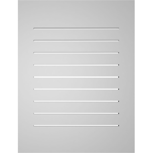Ekena Millwork Vertical Surface Mount PVC Gable Vent: Functional, w/ 3-1/2"W x 1"P Standard Frame, 26"W x 34"H - GVPVE26X3401SF