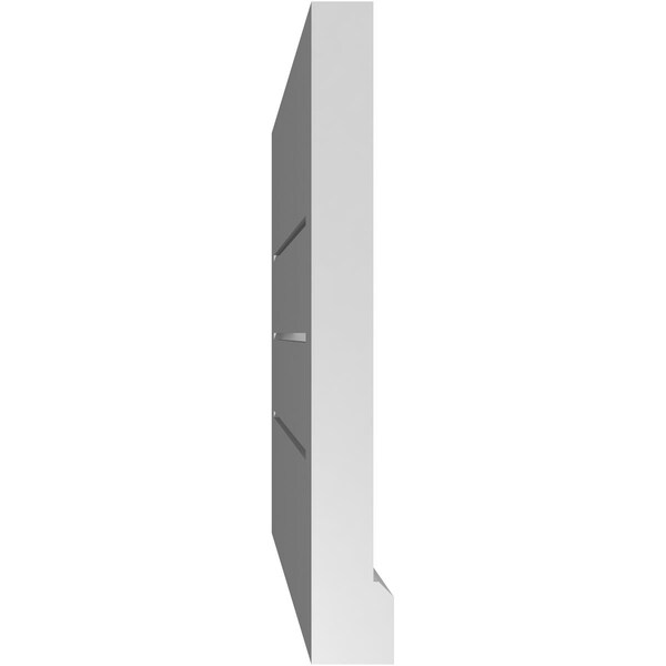 Ekena Millwork Vertical Surface Mount PVC Gable Vent: Functional, w/ 2"W x 2"P Brickmould Sill Frame, 22"W x 16"H - GVPVE22X1603SF