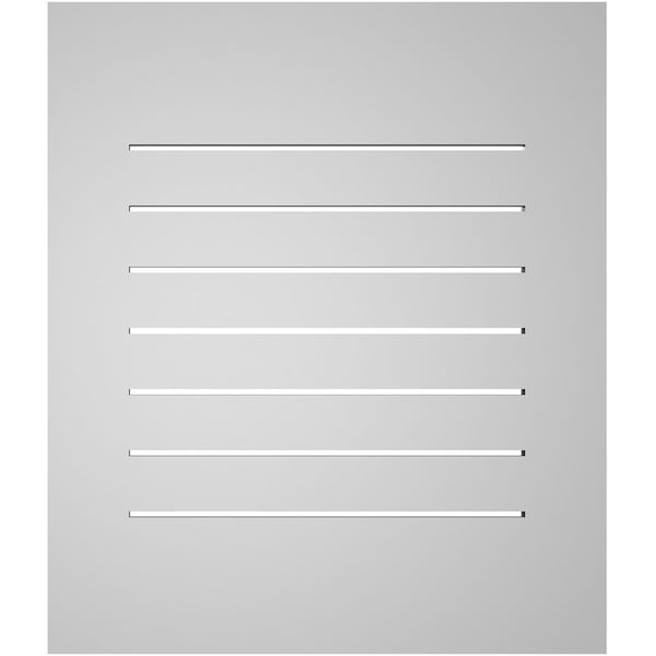 Ekena Millwork Vertical Surface Mount PVC Gable Vent: Functional, w/ 3-1/2"W x 1"P Standard Frame, 24"W x 28"H - GVPVE24X2801SF