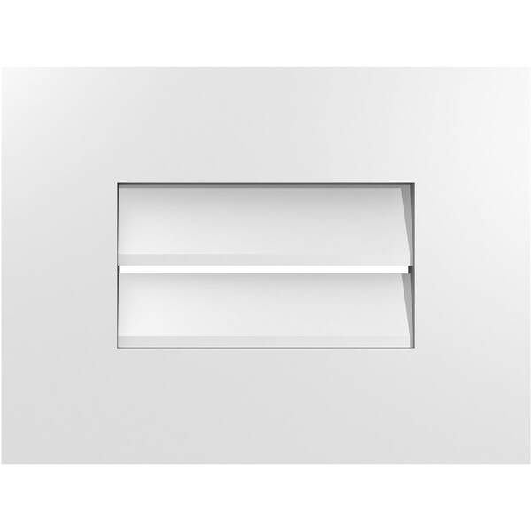Ekena Millwork Vertical Surface Mount PVC Gable Vent: Functional, w/ 3-1/2"W x 1"P Standard Frame, 16"W x 12"H - GVPVE16X1201SF