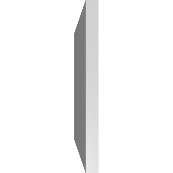 Ekena Millwork Vertical Surface Mount PVC Gable Vnt: Non-Functional, w/2"W x 1-1/2"H, Brickmould Frame, 24"W x 20"H - GVPVE24X2002SN