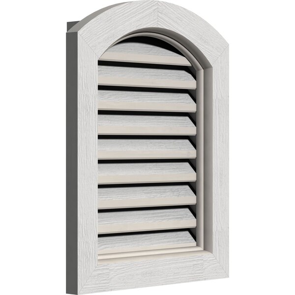 Ekena Millwork Arch Top Gable Vent, Functional, Western Red Cedar Gable Vent w/ Brick Mould Face Frame, 14"W x 26"H - GVWAR14X2600RFPWR