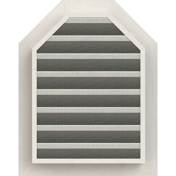 Ekena Millwork Octagonal Top Gable Vent Western Red Cedar Gable Vent w/Brick Mould Face Frame, 30"W x 34"H - GVWOT30X3400SFPWR