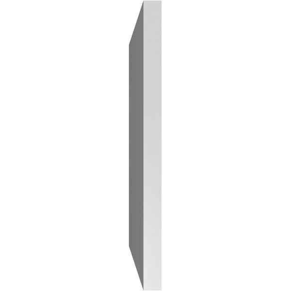 Ekena Millwork Vertical Surface Mount PVC Gable Vnt: Non-Functional, w/2"W x 1-1/2"H, Brickmould Frame, 18"W x 24"H - GVPVE18X2402SN