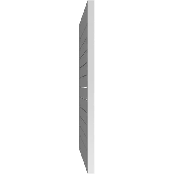 Ekena Millwork Vertical Surface Mount PVC Gable Vent: Functional, w/ 2"W x 1-1/2"P Brickmould Frame, 24"W x 38"H - GVPVE24X3802SF