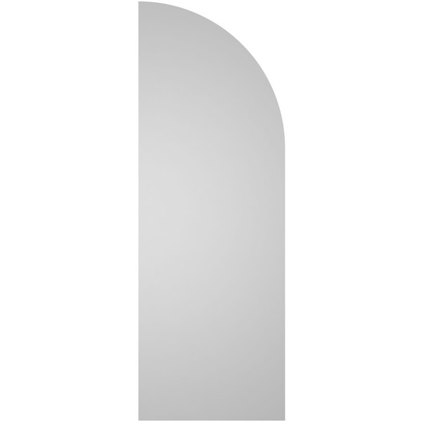 Ekena Millwork Quarter Round Top Left Surface Mount PVC Gable Vent w/ 3-1/2"W x 1"P Standard Frame, 14"W x 40"H - GVPQL14X4001SN