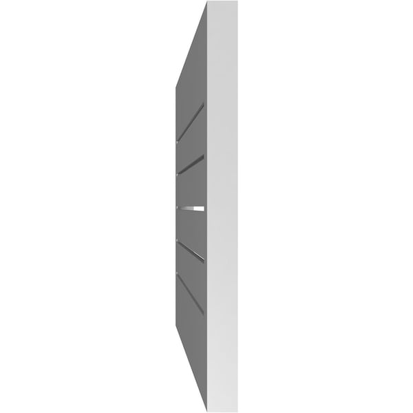 Ekena Millwork Vertical Surface Mount PVC Gable Vent: Functional, w/ 2"W x 1-1/2"P Brickmould Frame, 34"W x 20"H - GVPVE34X2002SF