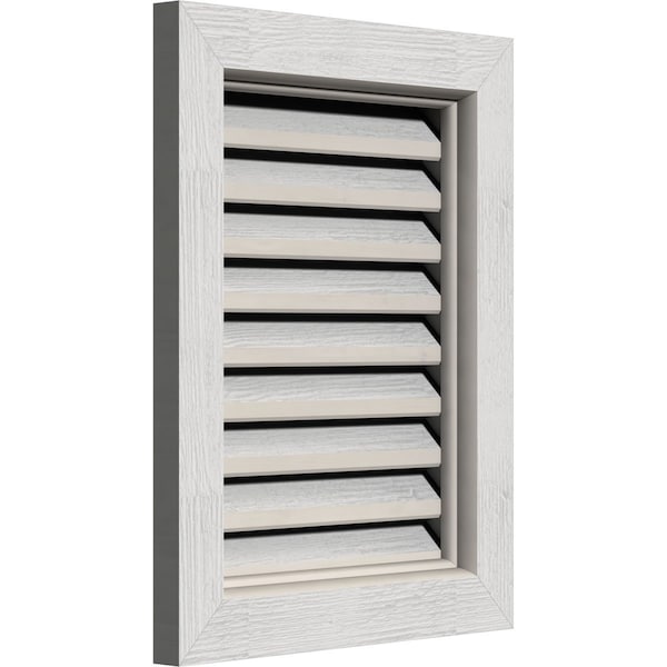 Ekena Millwork Vertical Gable Vent, Functional, Western Red Cedar Gable Vent w/ Brick Mould Face Frame, 28"W x 30"H - GVWVE28X3000RFPWR