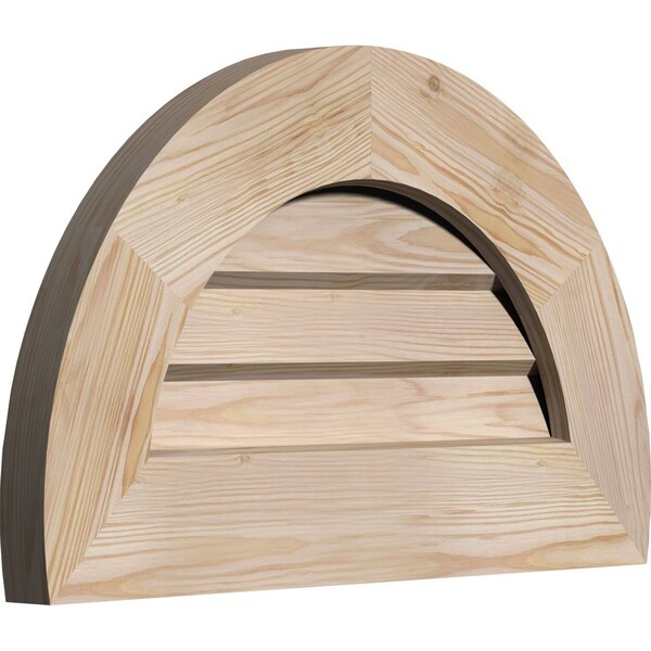 Ekena Millwork Half Round Gable Vent Non-Functional, Pine Gable Vent w/ Decorative Face Frame, 26"W x 13"H - GVWHR26X1302SDUPI