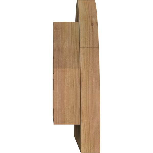 Ekena Millwork Half Round Gable Vent Functional, Western Red Cedar Gable Vent w/Brick Mould Face Frame, 32"W x 16"H - GVWHR32X1600RFUWR