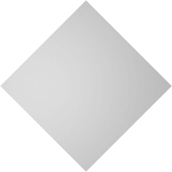 Ekena Millwork Diamond Surface Mount PVC Gable Vent: Functional, w/ 3-1/2"W x 1"P Standard Frame, 24"W x 24"H - GVPDI24X2401SF