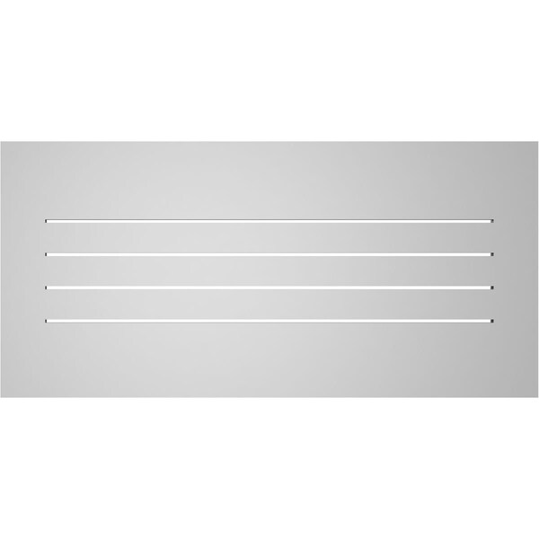 Ekena Millwork Vertical Surface Mount PVC Gable Vent: Functional, w/ 3-1/2"W x 1"P Standard Frame, 42"W x 20"H - GVPVE42X2001SF