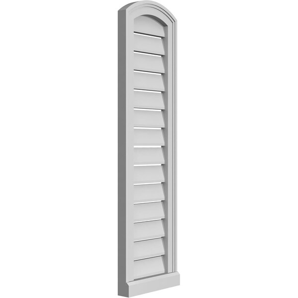 Ekena Millwork Arch Top Surface Mount PVC Gable Vent w/ 2"W x 2"P Brickmould Sill Frame, 12"W x 40"H - GVPAR12X4003SN