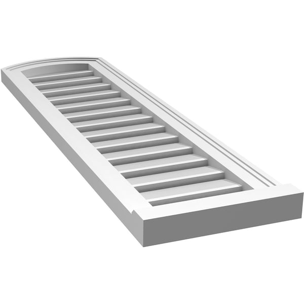 Ekena Millwork Arch Top Surface Mount PVC Gable Vent w/ 2"W x 2"P Brickmould Sill Frame, 12"W x 40"H - GVPAR12X4003SN