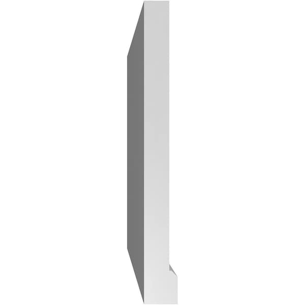 Ekena Millwork Vertical Surface Mount PVC Gable Vent w/ 2"W x 2"H , Brickmould Sill Frame, 20"W x 18"H - GVPVE20X1803SN