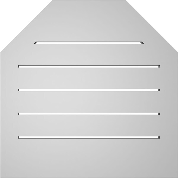 Ekena Millwork Octagonal Top Surface Mount PVC Gable Vent w/ 2"W x 1-1/2"P Brickmould Frame, 20"W x 20"H - GVPOT20X2002SF