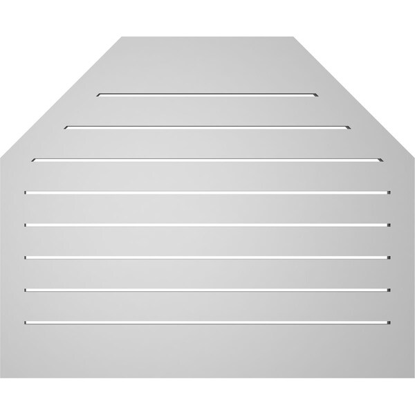 Ekena Millwork Octagonal Top Surface Mount PVC Gable Vent w/ 2"W x 2"P Brickmould Sill Frame, 34"W x 28"H - GVPOT34X2803SF