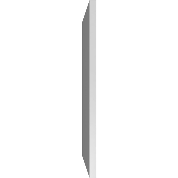 Ekena Millwork Vertical Surface Mount PVC Gable Vent: Non-Functional, w/ 3-1/2"W x 1"P Standard Frame, 14"W x 26"H - GVPVE14X2601SN