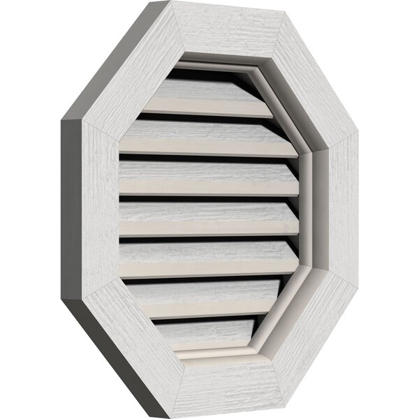 Ekena Millwork Octagonal Gable Vent, Functional, Western Red Cedar Gable Vent w/Brick Mould Face Frame, 16"W x 16"H - GVWOC16X1600RFPWR