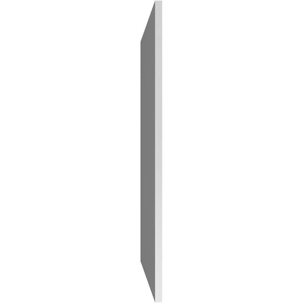 Ekena Millwork Vertical Surface Mount PVC Gable Vent: Non-Functional, w/ 3-1/2"W x 1"P Standard Frame, 26"W x 42"H - GVPVE26X4201SN