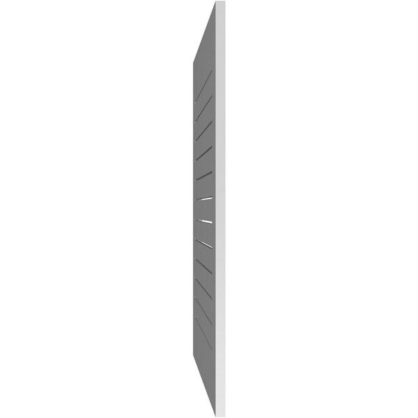 Ekena Millwork Vertical Surface Mount PVC Gable Vent: Functional, w/ 3-1/2"W x 1"P Standard Frame, 30"W x 42"H - GVPVE30X4201SF