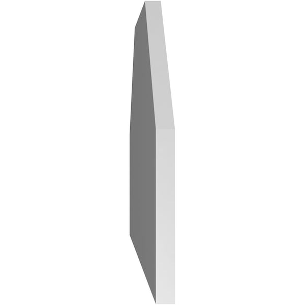 Ekena Millwork Octagonal Top Surface Mount PVC Gable Vent w/ 2"W x 1-1/2"P Brickmould Frame, 42"W x 26"H - GVPOT42X2602SN