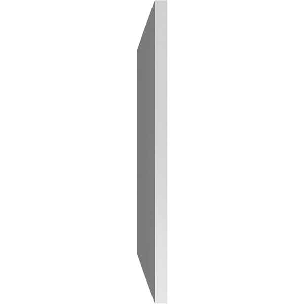 Ekena Millwork Vertical Surface Mount PVC Gable Vnt: Non-Functional, w/2"W x 1-1/2"H, Brickmould Frame, 30"W x 36"H - GVPVE30X3602SN