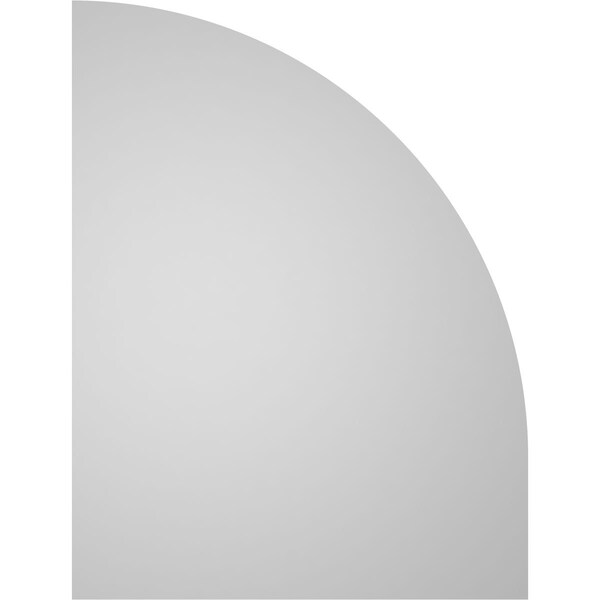 Ekena Millwork Quarter Round Top Left Surface Mount PVC Gable Vent w/ 3-1/2"W x 1"P Standard Frame, 32"W x 42"H - GVPQL32X4201SN