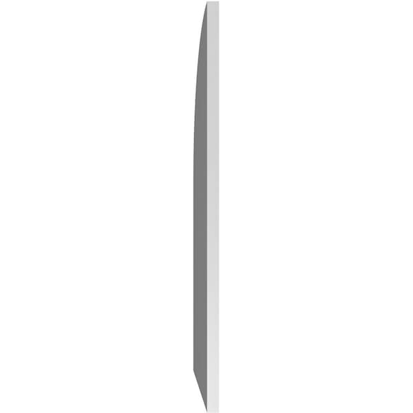 Ekena Millwork Quarter Round Top Right Surface Mount PVC Gable Vent w/ 3-1/2"W x 1"P Standard Frame, 14"W x 34"H - GVPQR14X3401SN