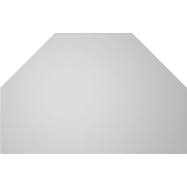 Ekena Millwork Octagonal Top Surface Mount PVC Gable Vent w/ 2"W x 1-1/2"P Brickmould Frame, 34"W x 22"H - GVPOT34X2202SN