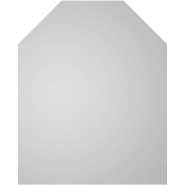 Ekena Millwork Octagonal Top Surface Mount PVC Gable Vent w/ 2"W x 1-1/2"P Brickmould Frame, 34"W x 42"H - GVPOT34X4202SN