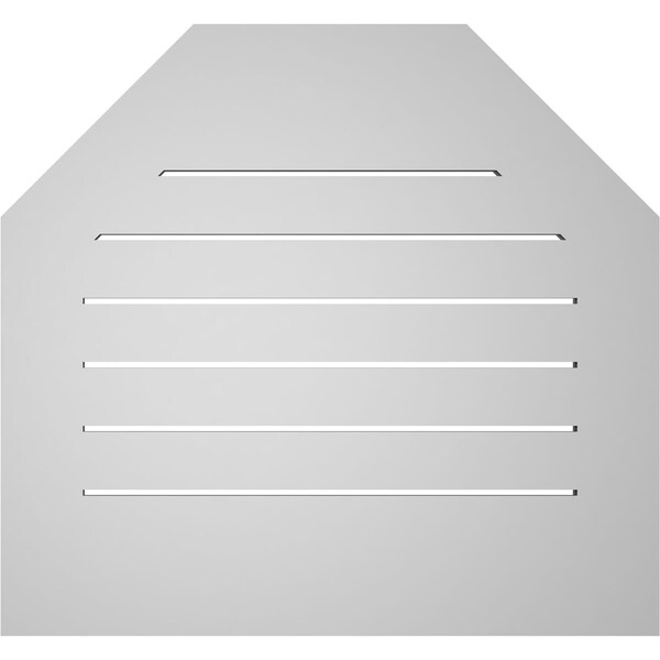Ekena Millwork Octagonal Top Surface Mount PVC Gable Vent: Functional, w/ 3-1/2"W x 1"P Standard Frame, 28"W x 26"H - GVPOT28X2601SF