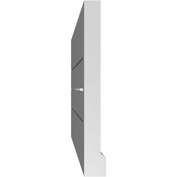 Ekena Millwork Vertical Surface Mount PVC Gable Vent: Functional, w/ 2"W x 2"P Brickmould Sill Frame, 40"W x 16"H - GVPVE40X1603SF