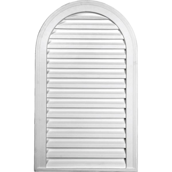 Ekena Millwork Cathedral Urethane Gable Vent Louver, Non-Functional, 18"W x 25"H - GVCA18X25D